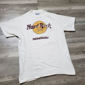 TRUE VINTAGE SINGLE STITCH HARD ROCK CAFE HONOLULU HAWAII SIZE M
